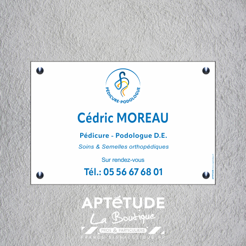 Plaque professionnelle Pédicure-Podologue - Plexi