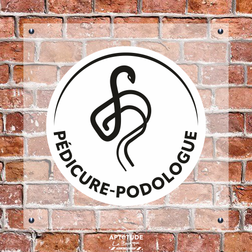 Plaque Pédicure-Podologue - Logo Noir