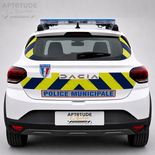 Kit S&eacute;rigraphie Police Municipale Complet + AV AR Jaune/Bleu