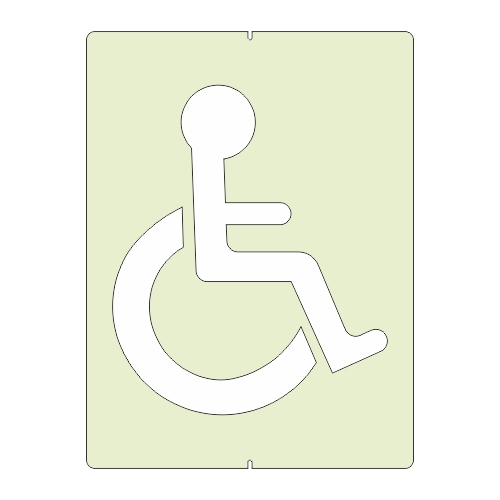 Pochoir fauteuil roulant (P.M.R.)
