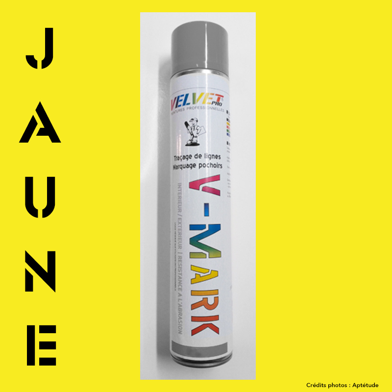 VelvetPRO® V-MARK 750 ml - JAUNE - Traceur de lignes (destockage)