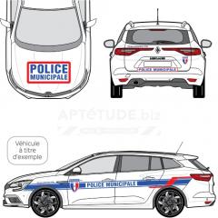 Kit S&eacute;rigraphie Police Municipale - V&eacute;hicule L&eacute;ger