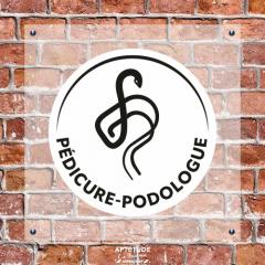 Plaque P&eacute;dicure-Podologue - Logo Noir