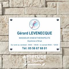 Plaque professionnelle Masseur-Kin&eacute;sith&eacute;rapeute - Dilite&reg;