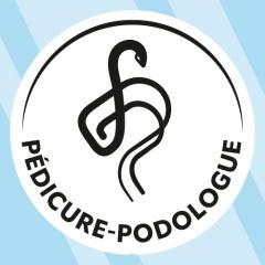 Autocollant insigne Pédicure-Podologue version Noir sur Blanc (ONPP)