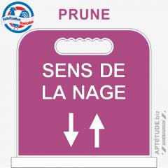 Panneau de piscine "Sens de la nage"