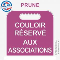 Panneau de piscine "Couloir réservé aux associations"