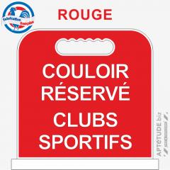 Panneau de piscine "Couloir réservé Clubs sportifs"