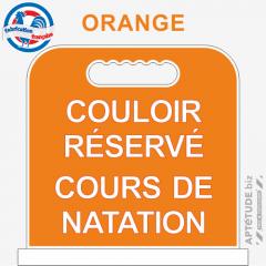 Panneau de piscine "Couloir réservé Cours de natation"