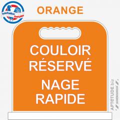 Panneau de piscine "Couloir réservé Nage rapide"