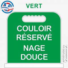 Panneau de piscine "Couloir réservé Nage douce"