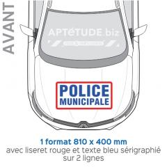 Sérigraphie Police Municipale - Capot Avant - VL