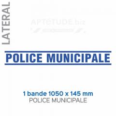 Sérigraphie Police Municipale - Bande PM latérale - VL