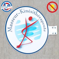 Enseigne Masseur-Kin&eacute;sith&eacute;rapeute - Dibond&reg; - Double face