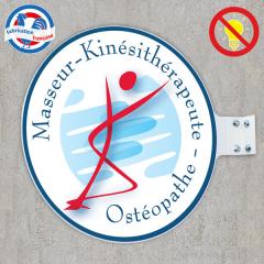 Enseigne Masseur-Kin&eacute;sith&eacute;rapeute Ost&eacute;o - Dibond&reg; - Double face