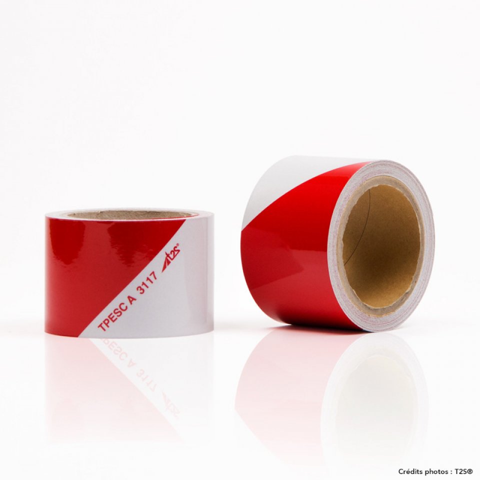 Kit de 2 rouleaux - Rouge/Blanc - Classe 1 (ZEBRAFLEX)