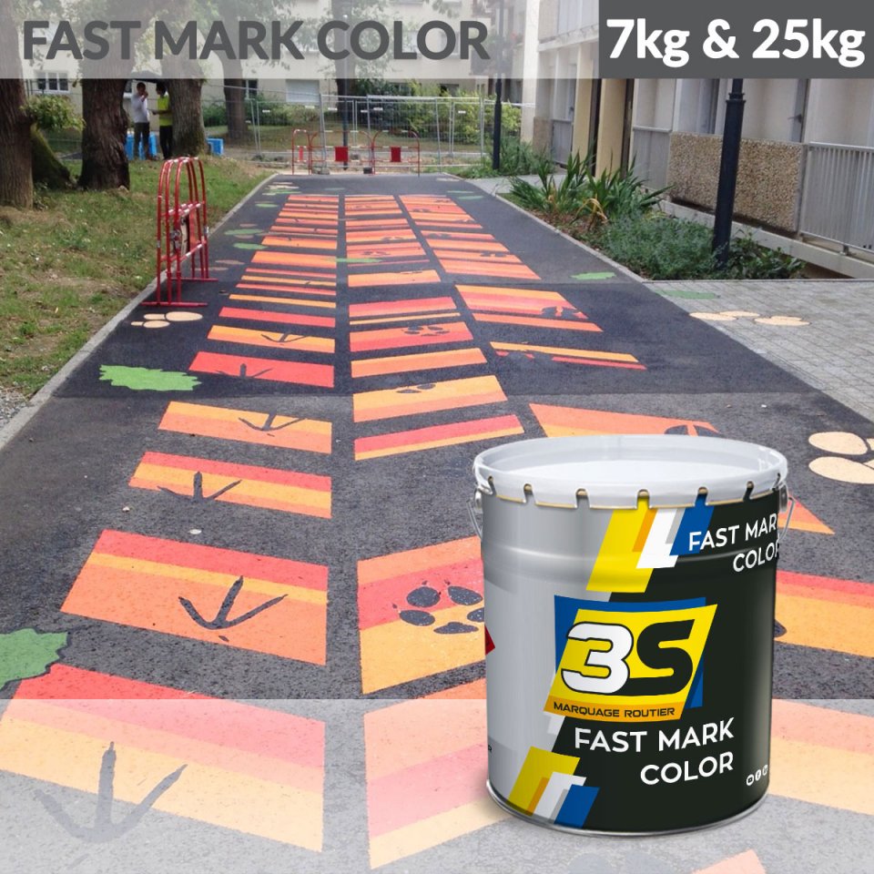 Peinture color&eacute;e &agrave; l'eau "FAST COLOR" (25 kg) (GEVEKO Markings)