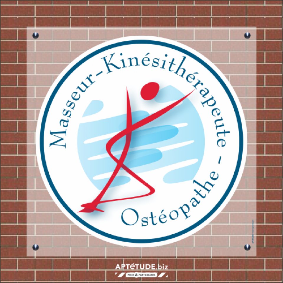 Plaque insigne Masseur-Kinésithérapeute Ostéopathe (Apttude S.A.S.)
