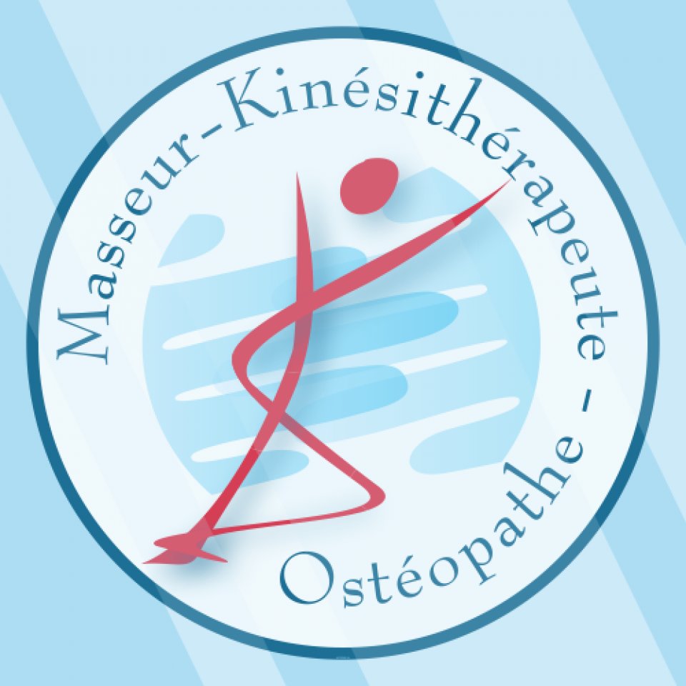 Autocollant Masseur-Kin&eacute;sith&eacute;rapeute Ost&eacute;o - Collage int&eacute;rieur (Apt�tude S.A.S.)