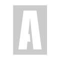 Pochoir Lettre A - Gamme Parking - Aluminium