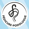 Autocollant insigne Pédicure-Podologue version Noir sur Blanc (ONPP)