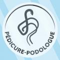 Autocollant insigne Pédicure-Podologue version Noir sur Blanc (ONPP)