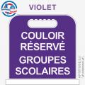 Panneau de piscine "Couloir réservé Groupes scolaires"