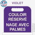 Panneau de piscine "Couloir réservé Nage avec palmes"