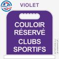Panneau de piscine "Couloir réservé Clubs sportifs"