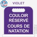 Panneau de piscine "Couloir réservé Cours de natation"