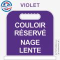 Panneau de piscine "Couloir réservé Nage lente"