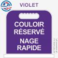 Panneau de piscine "Couloir réservé Nage rapide"