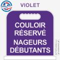 Panneau de piscine "Couloir réservé Nageurs débutants"