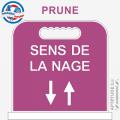 Panneau de piscine "Sens de la nage"