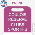 Panneau de piscine "Couloir réservé Clubs sportifs"