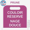 Panneau de piscine "Couloir réservé Nage douce"