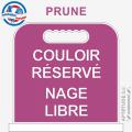 Panneau de piscine "Couloir réservé Nage libre"