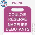 Panneau de piscine "Couloir réservé Nageurs débutants"