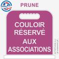 Panneau de piscine "Couloir réservé aux associations"