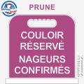 Panneau de piscine "Couloir réservé Nageurs confirmés"