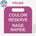 Panneau de piscine "Couloir réservé Nage rapide"