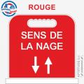 Panneau de piscine "Sens de la nage"