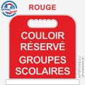 Panneau de piscine "Couloir réservé Groupes scolaires"