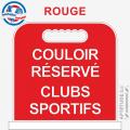 Panneau de piscine "Couloir réservé Clubs sportifs"