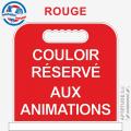 Panneau de piscine "Couloir réservé aux animations"
