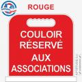 Panneau de piscine "Couloir réservé aux associations"