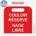 Panneau de piscine "Couloir réservé Nage libre"