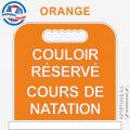 Panneau de piscine "Couloir réservé Cours de natation"