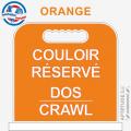 Panneau de piscine "Couloir réservé Dos / Crawl"