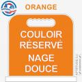 Panneau de piscine "Couloir réservé Nage douce"